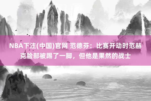 NBA下注(中国)官网 范德芬：比赛开动时范赫克脸部被踢了一脚，但他是果然的战士